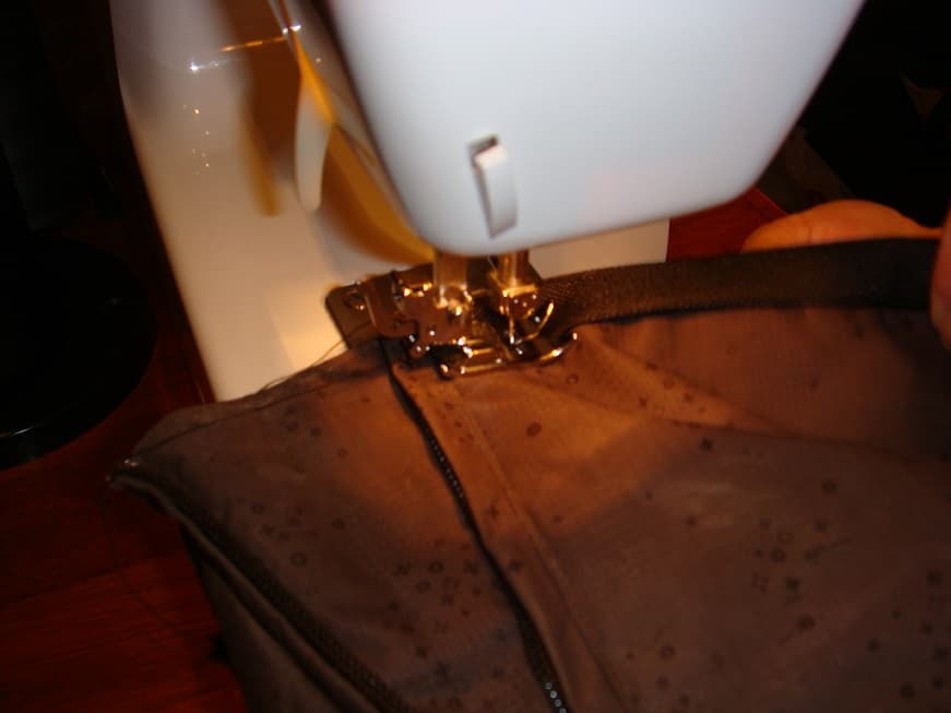 Repaired and re-stitched pants